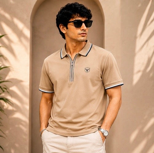 Premium HD Pique Lycra Zipper Polos