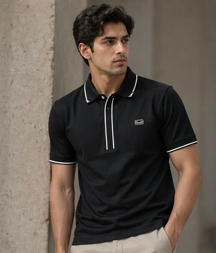 Premium Eye Brick Knit Lycra Polo