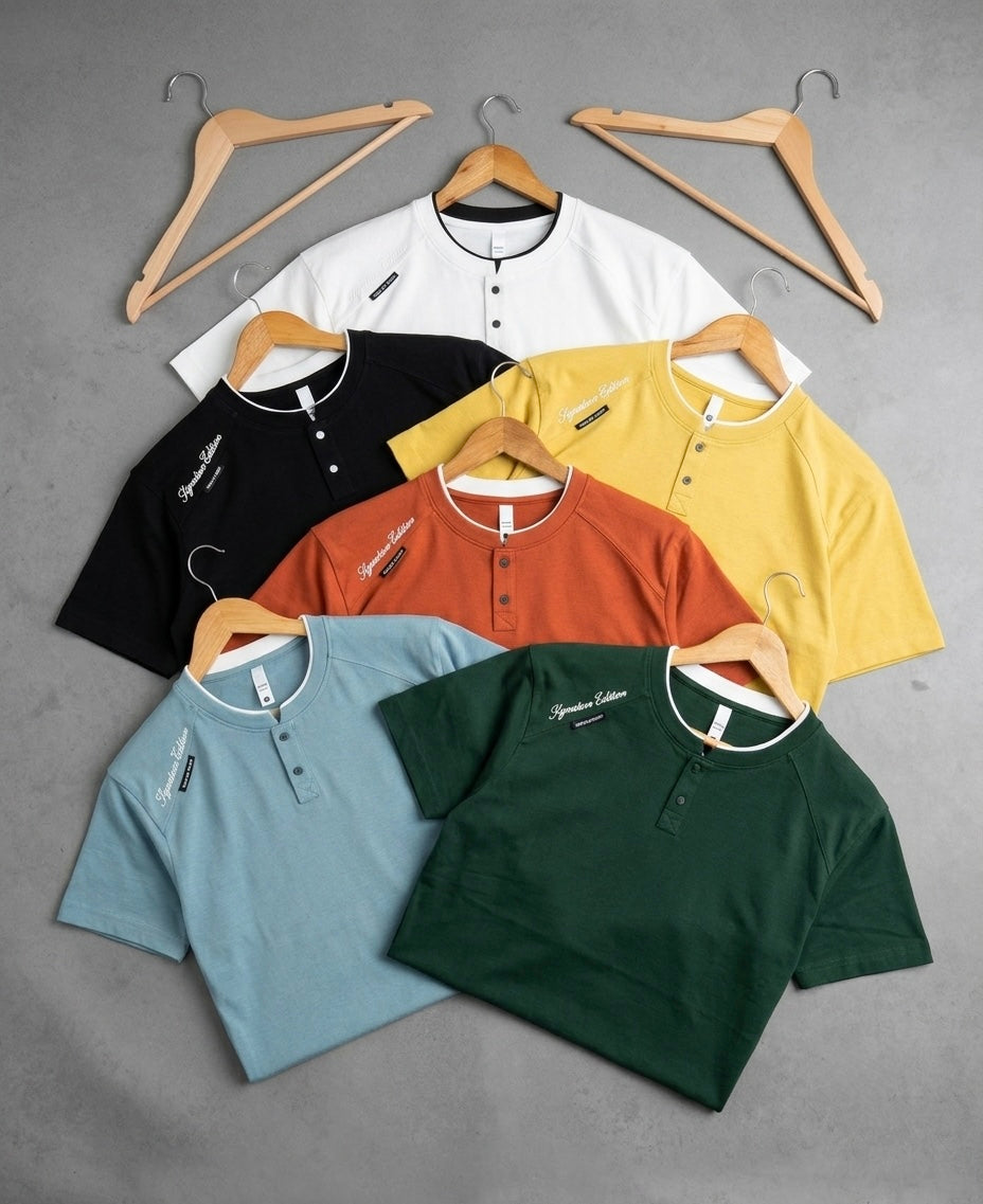 Signature Edition Premium Henley T-Shirt